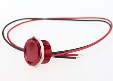 Отсутствие касания Переключателя лампы Piezo, раковины алюминиевого тела переключателя кнопки 19mm красной
