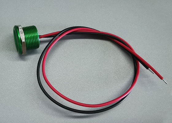 Переключатель касания зеленого Flathead провода 22mm 15cm мгновенный Piezo