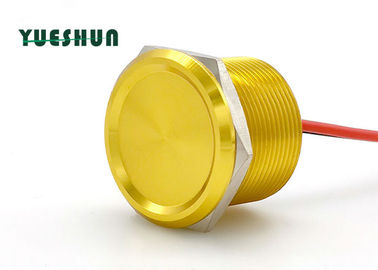 ОТСУТСТВИЕ пигмента 24VAC 100mA переключателя 25mm касания лампы Piezo алюминиевого желтого