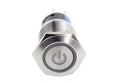 терминал Pin символа 5 глаз угла круглой головки переключателя кнопки 19mm голубой КРАСНЫЙ загоренный