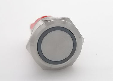 кнопка 10A 16mm сильнотоковая переключает символ Chrome СИД кольца 1NO покрыла латунь
